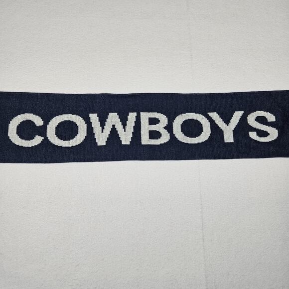 Dallas Cowboys Ford Scarf Go Further Blue Knit Winter NFL Football Texas Fringe - Picture 6 of 12
